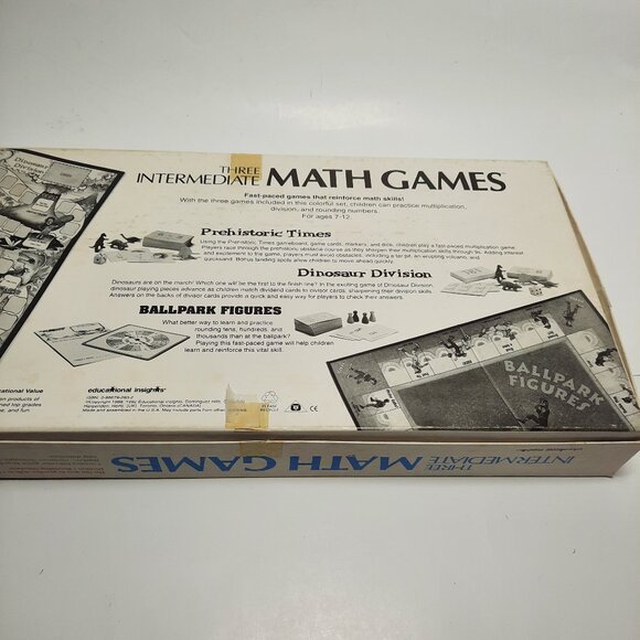 Vintage intermediate math board games Ages 7-12 Multiplication, Division, round - Picture 13 of 13